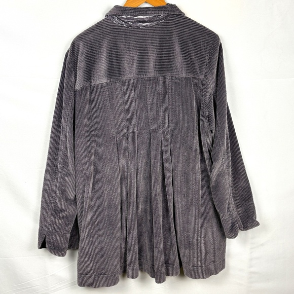 J. Jill Gray Corduroy Jacket with velvet trim - Picture 2 of 8